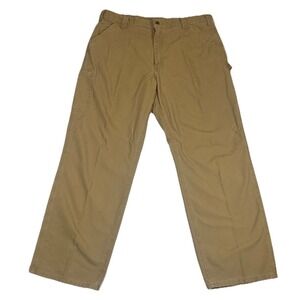Carhartt Men's Pants Dungaree Tan Work‎ Pant Carpenter Size 40X32 100% Cotton